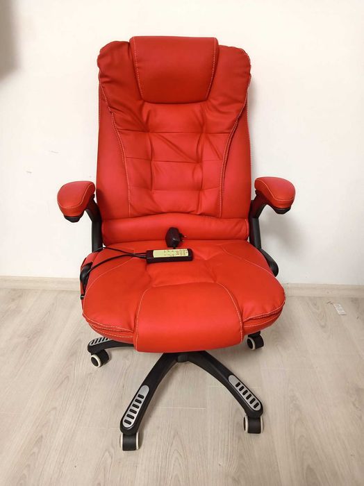 scaun directorial din piele ecologică cu funcție de masaj