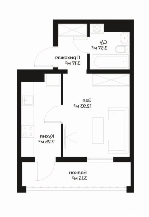 Assalom sohil - Golden House 1 комн-2 этаж