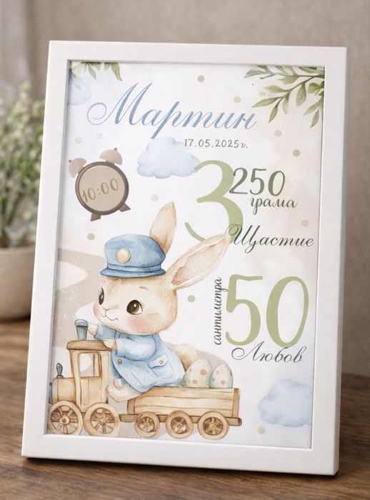 Персонализирана бебешка визитка