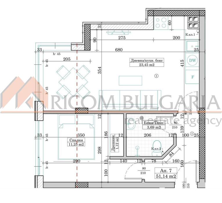 Продава се Двустаен апартамент в Варна, Левски - 59 кв.м за 1476 €/кв.м - Снимка #3