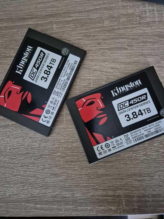 SSD Kingston 480Gb A400, 3.84Tb DC 450R, HDD SAS Dell 600 Gb