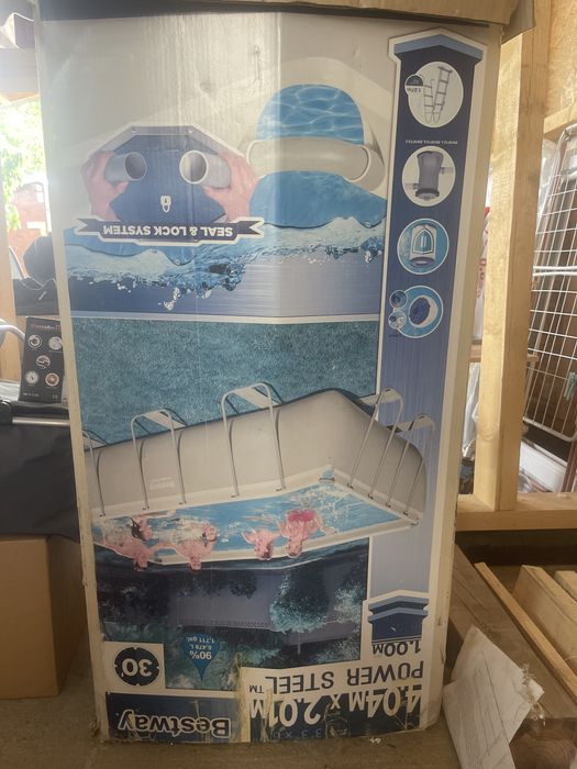 Piscina 4.04x2.01m Bestway cu scara si filtru