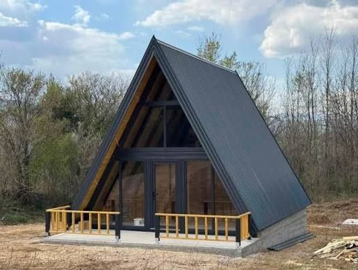 Vand casute A frame din lemn 8 x 8m – design modern