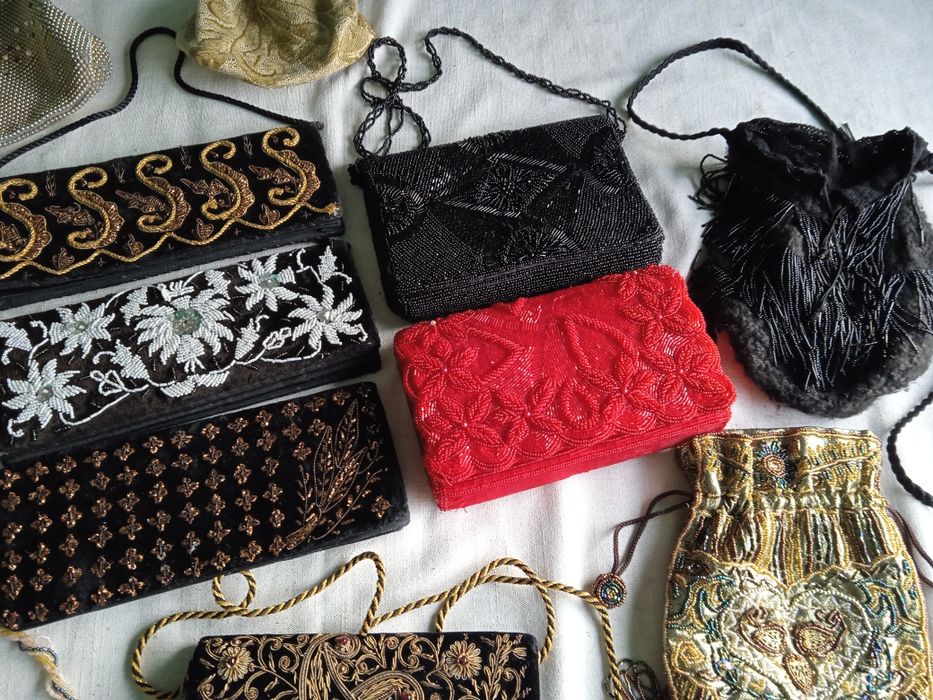 Театральные вечерние сумки из хрустального бисера