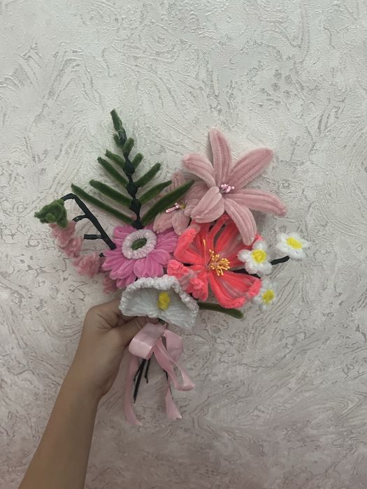 Букеты из синельной проволоки