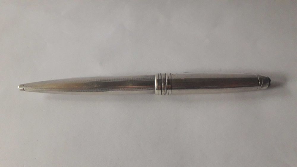 химикалка Монблан Montblanc Meisterstuck Solitaire 164S сребърна