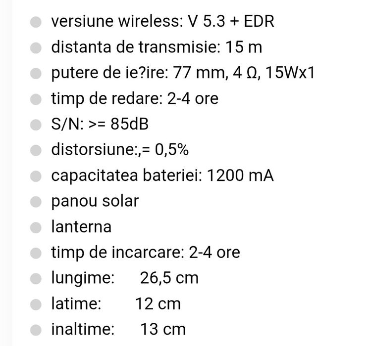 Boxa 15W, wireless, noua, sigilata.