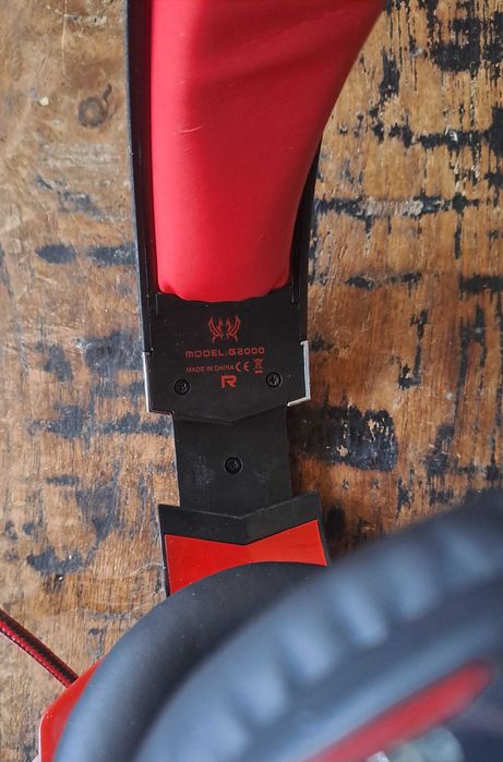 геймърски слушалки Kotion Each G2000, микрофон, LED светлини, червени