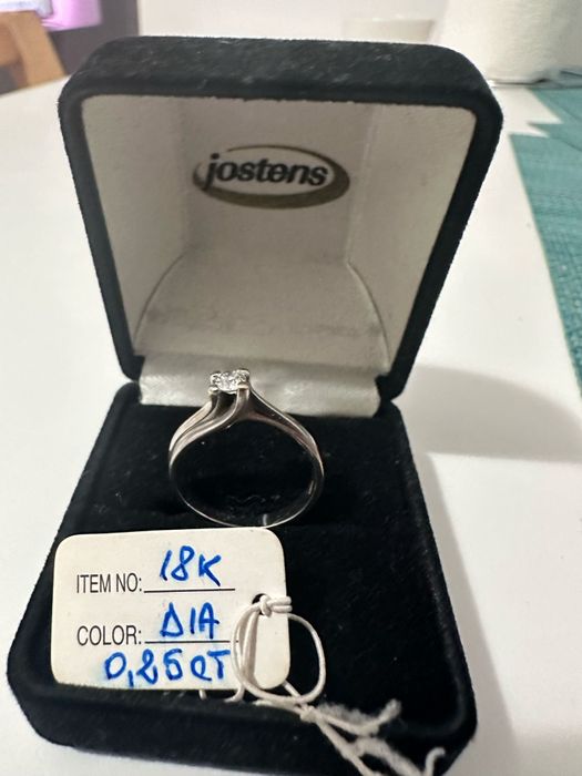 Inel aur alb cu diamant 0.25 carate