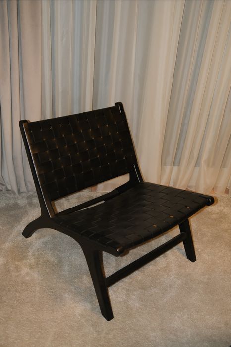 Fotoliu Kave Home lemn si piele