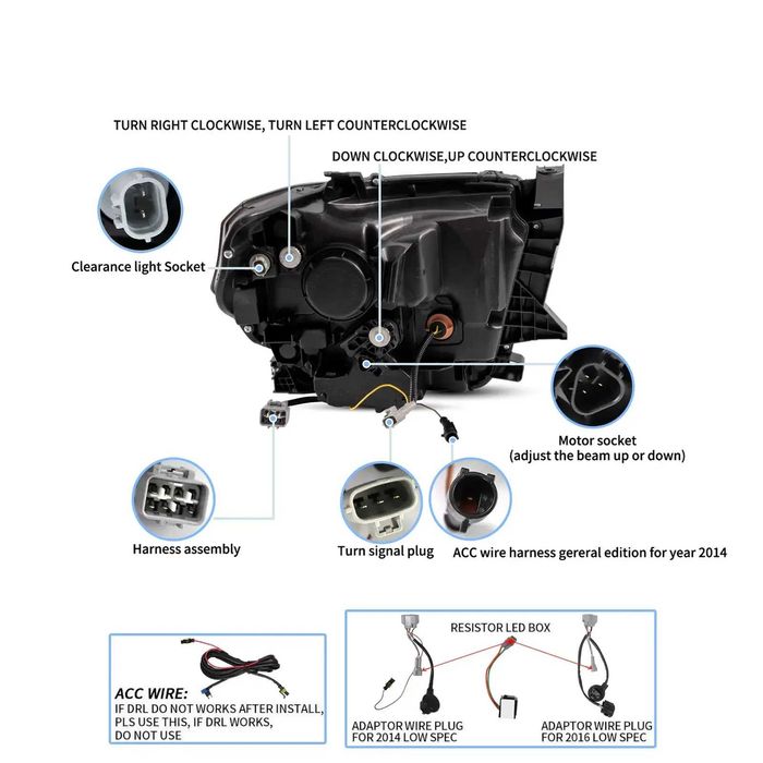 Комплект LED фарове за Toyota Tundra 2014 - 2021
