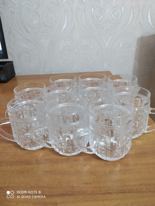 Хрустальные бакалы 10штук по 500тг