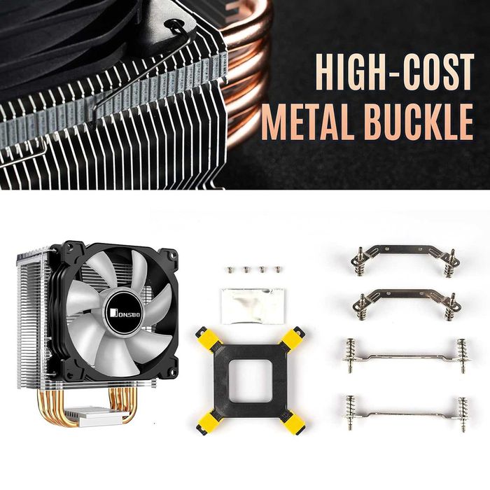 Cooler CPU Aer JONSBO CR1400 RGB PWM 92mm 4 conducte căldură,Ventilatoare PC detașabile Intel LGA 1851 1700 1200 1151, AMD AM4 AM5, Negru