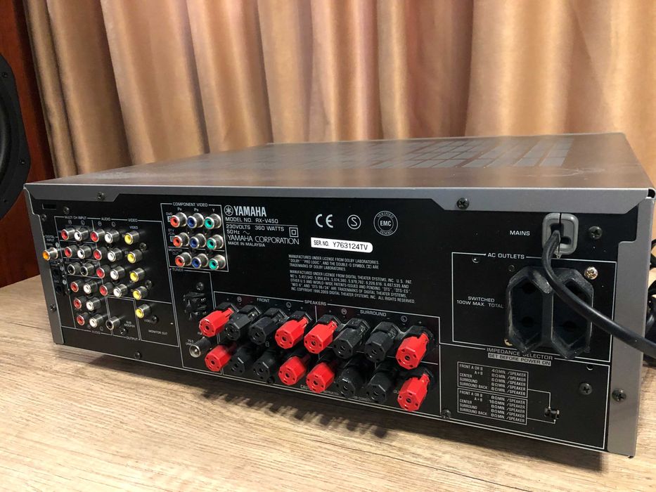 Yamaha RX-V450 reciver 6.1 cinema DSP digital, dts, dolby, pro logic