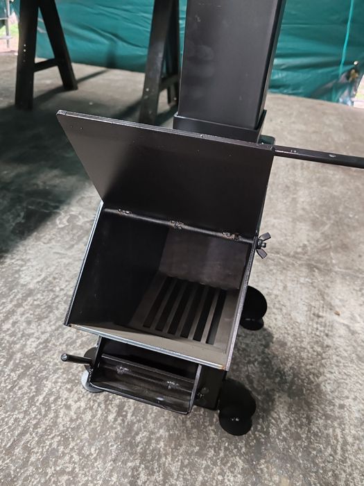 Sobă rachetă cu focar mare, 4 mm grosime material, modulară