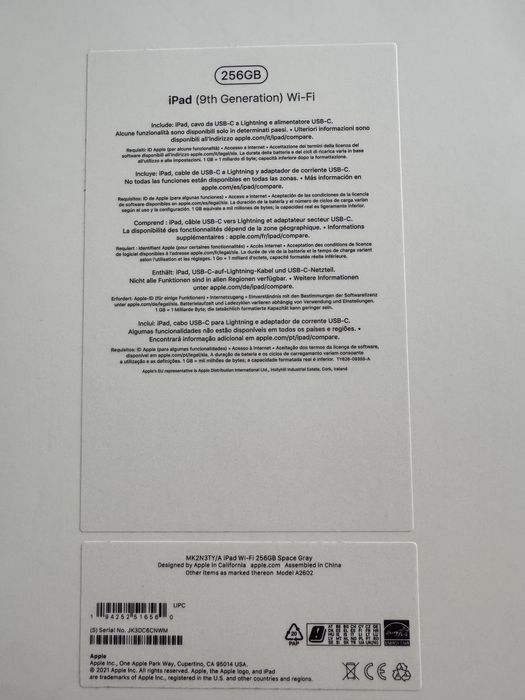 Ipad 9th gen 256GB black