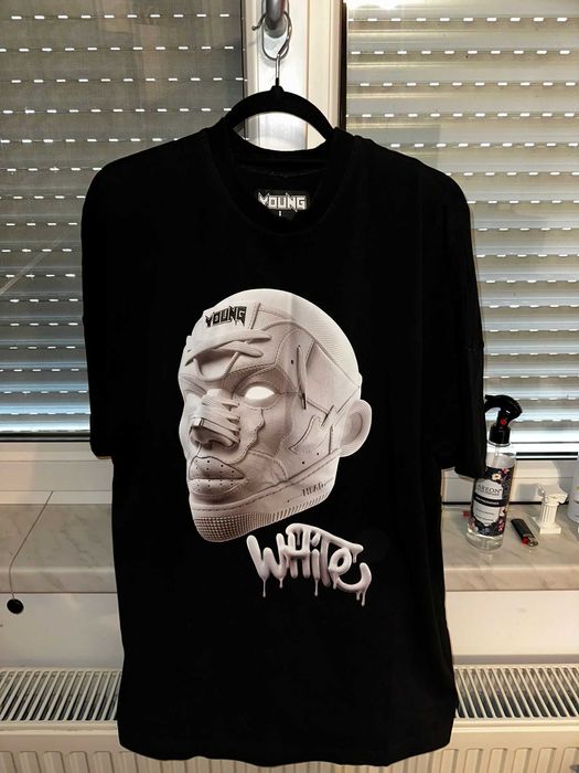 Tricou young rich white , marimea L