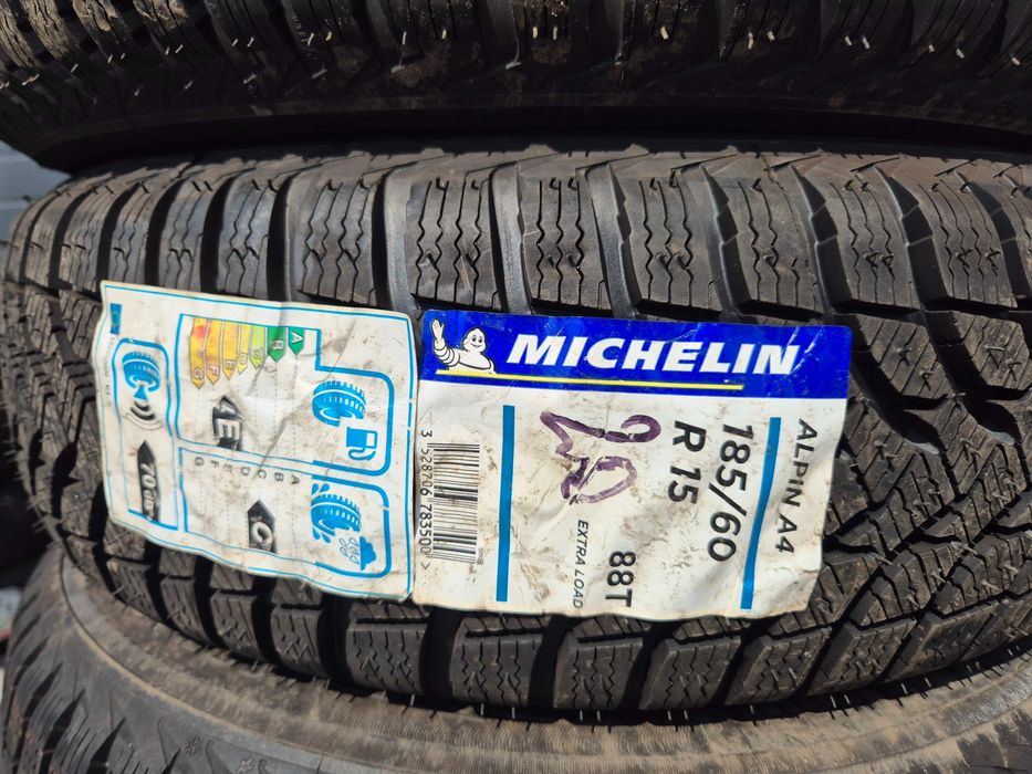2 Anvelope M+S IARNA - 185/60/15 - Michelin Alpin A4 - NOU - DOT 2020 !