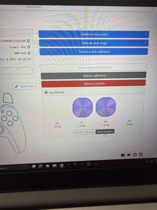 Controller Dualsense Ps5 Cosmic red cu TMR K-Silver