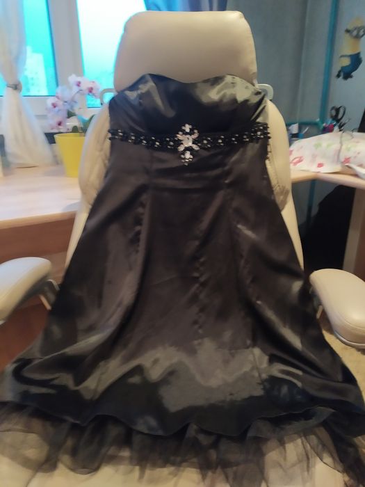 Маркова черна рокля Cotton club, размер 14 с камъни