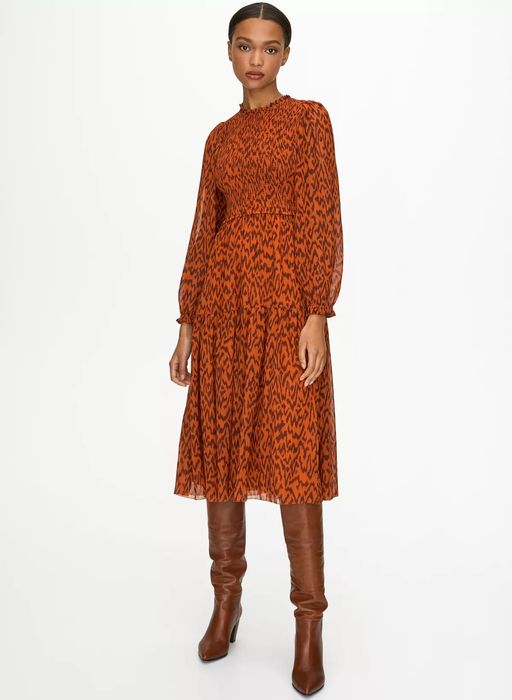 Rochie lunga portocalie Aritzia Wilfred