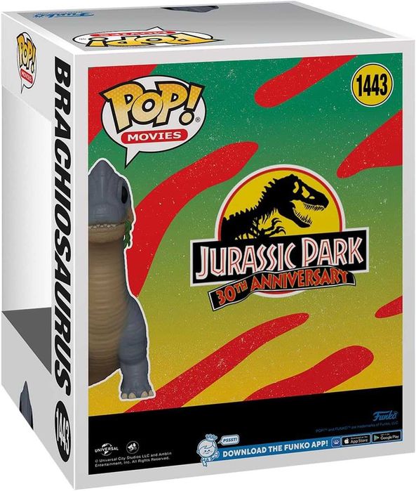 Колекционерска фигурка динозавър Funko Jurassic Park брахиозавър 15 cm