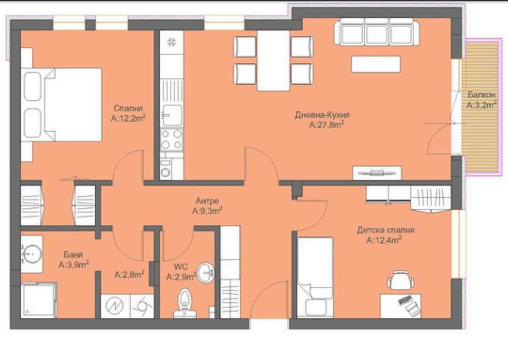 Продава се Двустаен апартамент в Велинград - 69 кв.м за 485 €/кв.м - Снимка #6