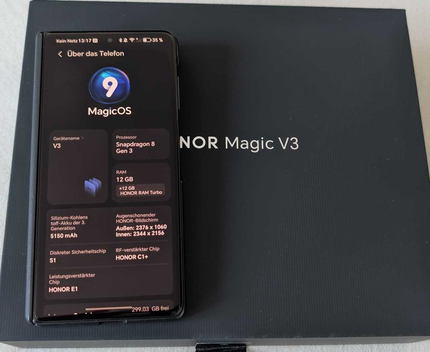 Telefon mobil HONOR Magic V3, Dual SIM, 12GB RAM, 512GB, 5G