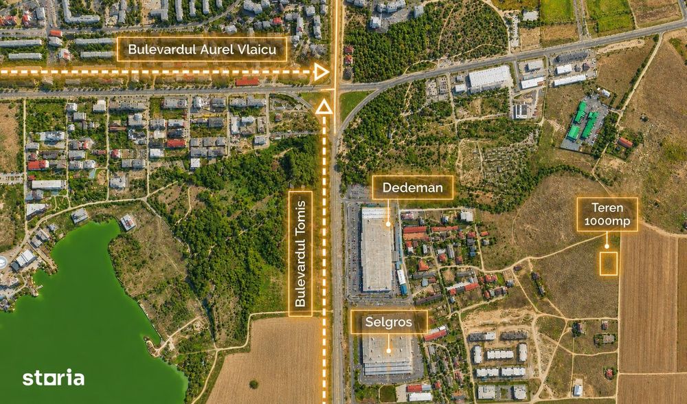 Teren intravilan 1.000 mp | Zona Dedeman | Comision 0%