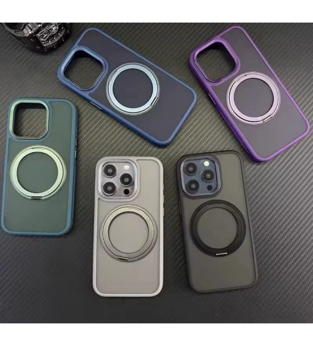 Iphone 15/16/PRO/MAX/PLUS- Husa Magsafe Camera Metalic Ring Detasabil