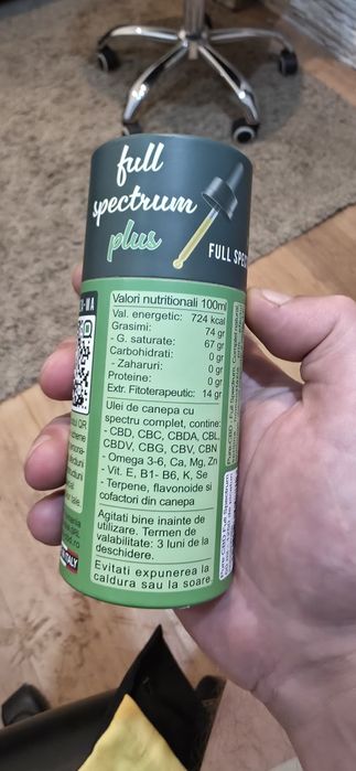 Ulei CBD de Cânepă Picături de Sanatate 50ml Full Spectrum Plus