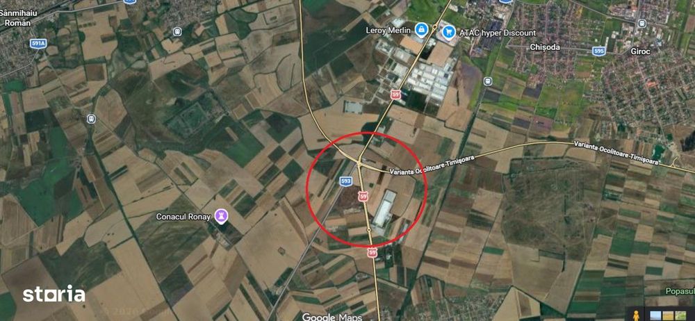 Sag - Teren extravilan cu potential industrial - S:2ha - FS la DJ593: