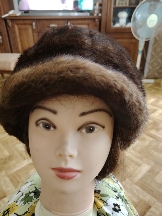 Шапки норка б/у три штуки