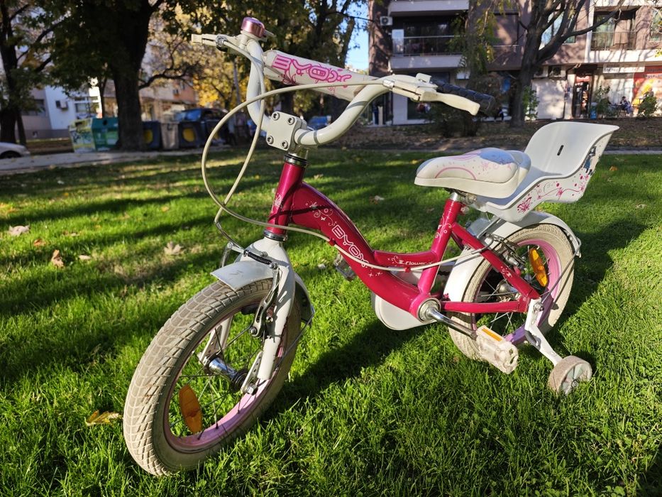 Детски велосипед с помощни колела Byox 14'' Flower