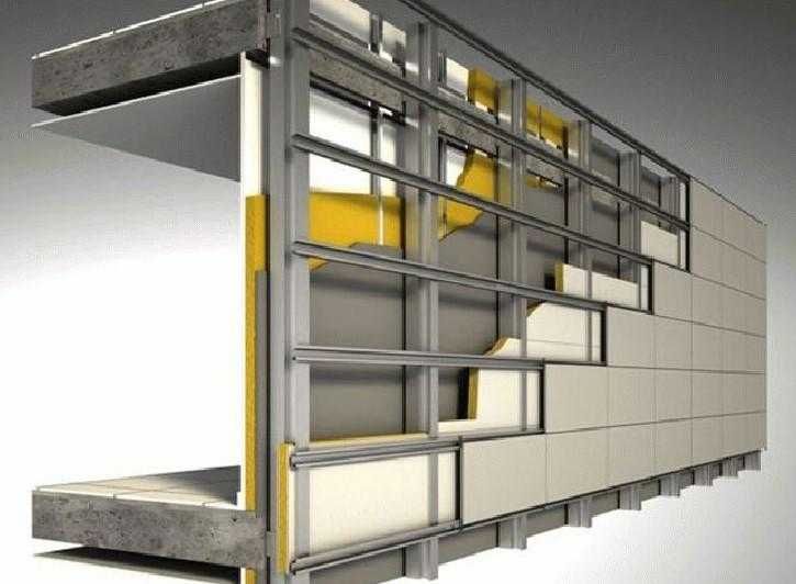 Монтаж вентилируемого фасада | вентфасад | алюкабонд | туникабонд