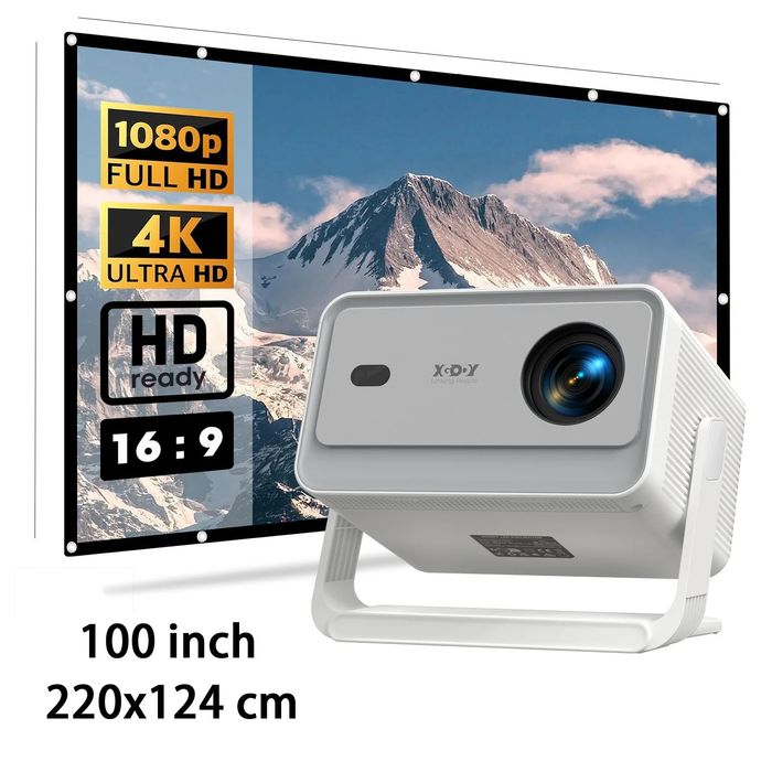 Топ Цена !WiFi6 , 4K , Smart Проектор с вграден Android и приложения