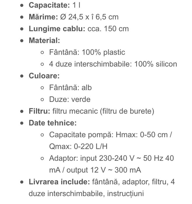 Fantana adapatoare pisici caini