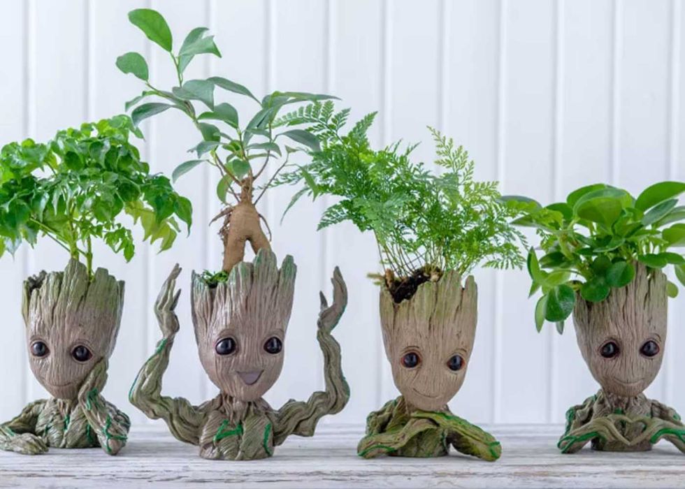 Кашпо Грут Марвел, ваза и горшок для цветов, органайзер