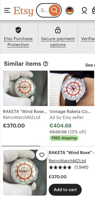 Ceas mecanic rusesc Raketa f rar
