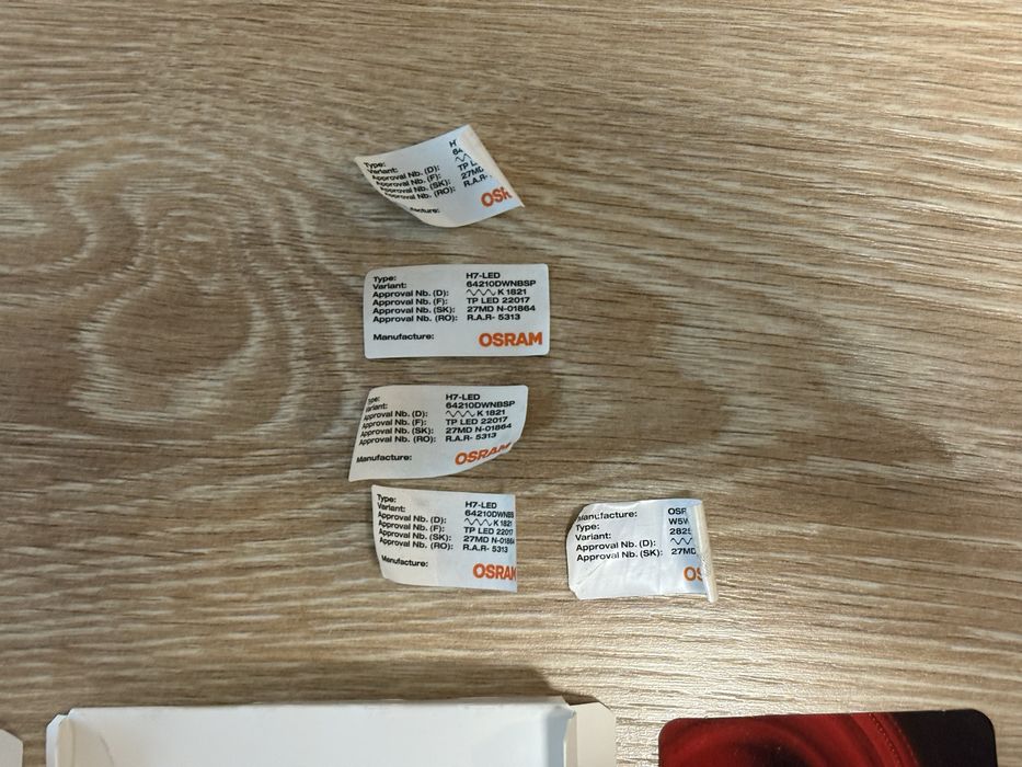 Set LED H7 Osram cu certificare RAR