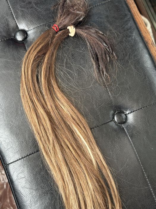 100% ЕСТЕСТВЕНА Славянска коса - омбре кератинови кичури- ОТЛИЧНА!