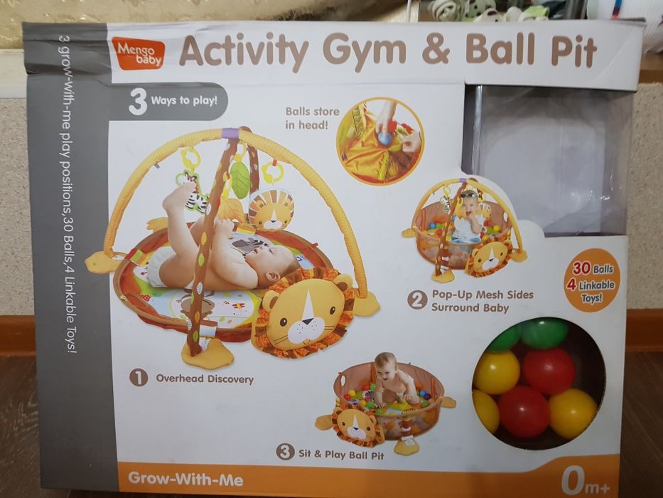 Развивающий коврик+ 30 шаров