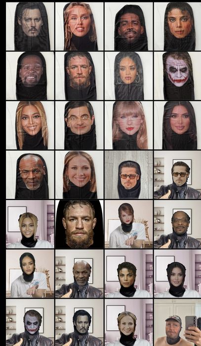 Маски карнавальные 3D тканевые