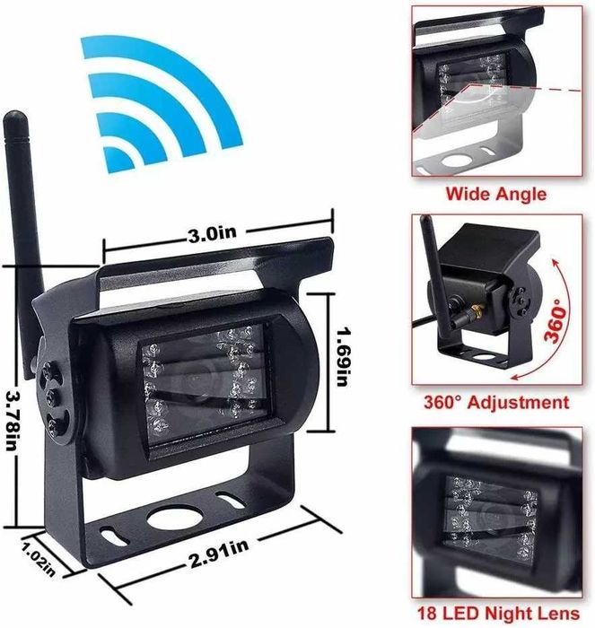 WIFI Систеза За Паркиране, Бус, Рейс, Камион, Кемпер, 7"