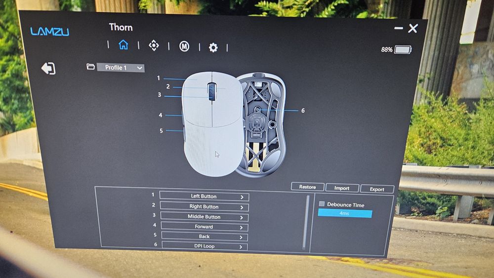 Mouse Lamzu Thorn 4k edition black cu dongle 4k