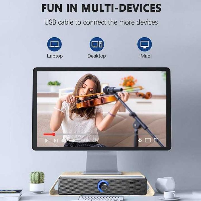 Boxa PC BOMSTOM, Bluetooth 5.0, Sunet Stereo