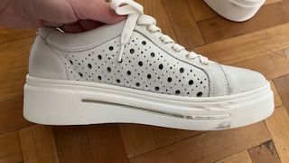 Дамски бели сникърси ест. кожа стелка 24 см