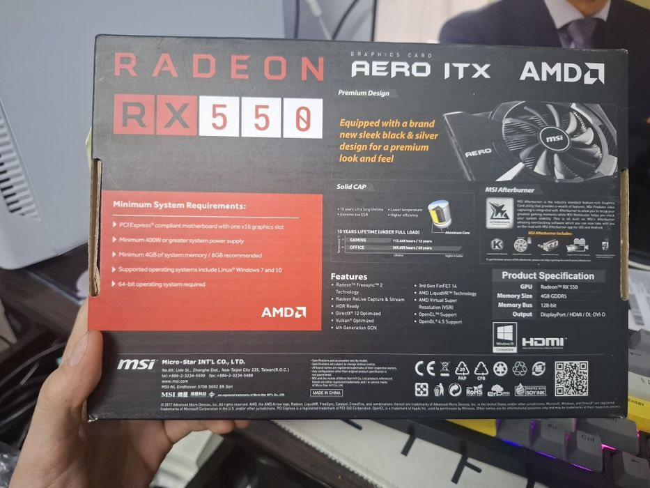 Rx 550 4gb бу видеокарта
