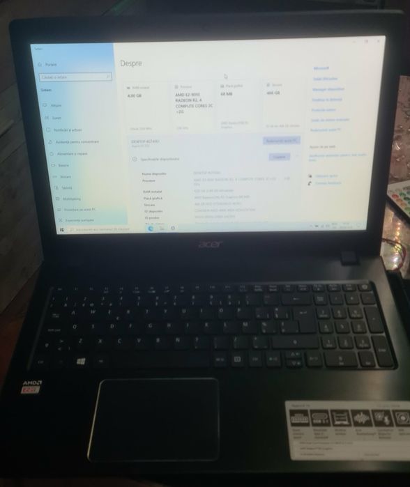Acer Aspire AMD E2 9010 +2G 500Gb/4Gb rami DDR4
