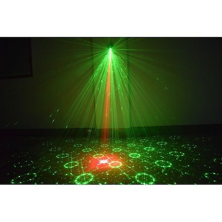 Proiector de lumini disco,RGB, 8W, LÁSER+LED, telecomanda,nou